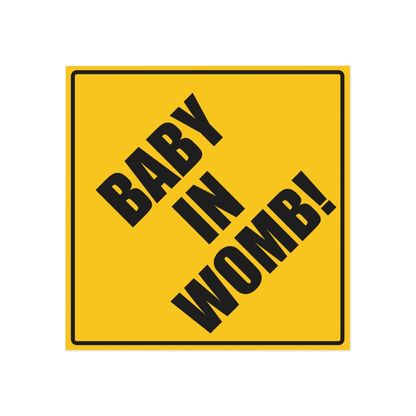 Baby In Womb Car Magnet